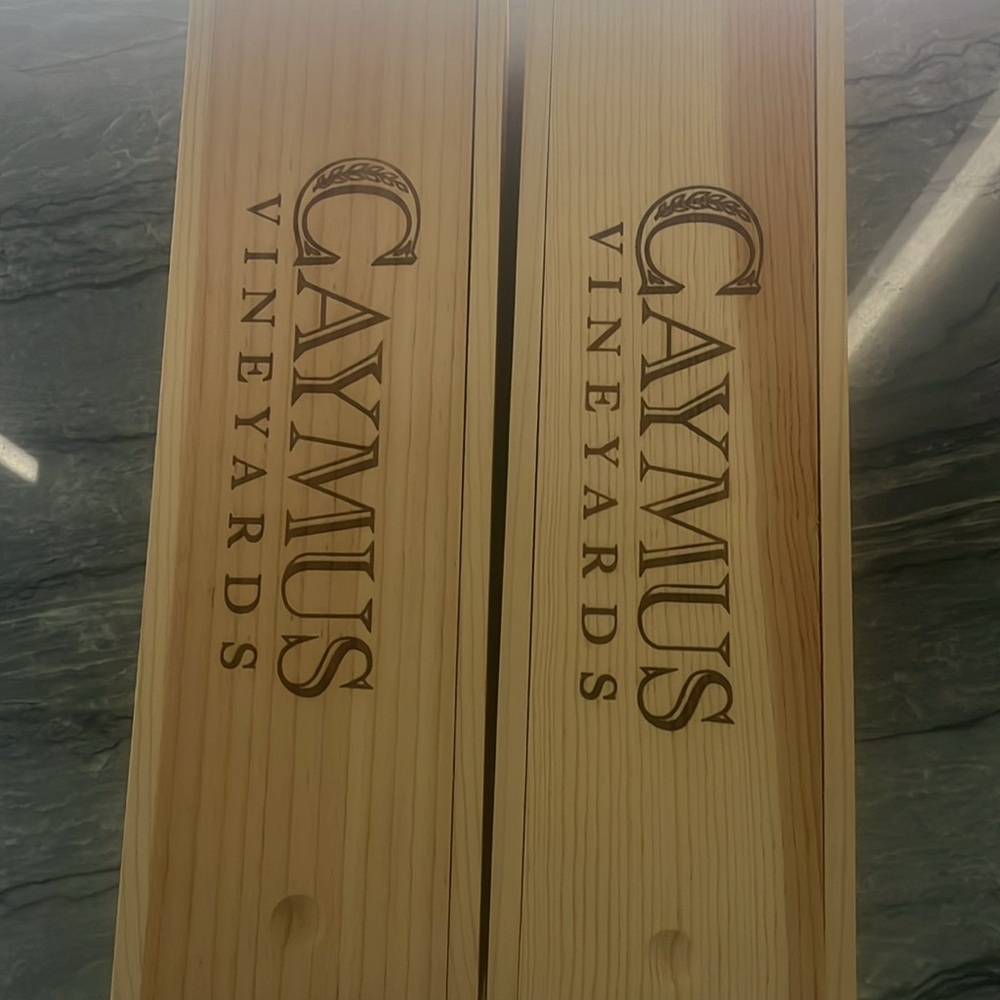 Set of 2 caymus wine in box